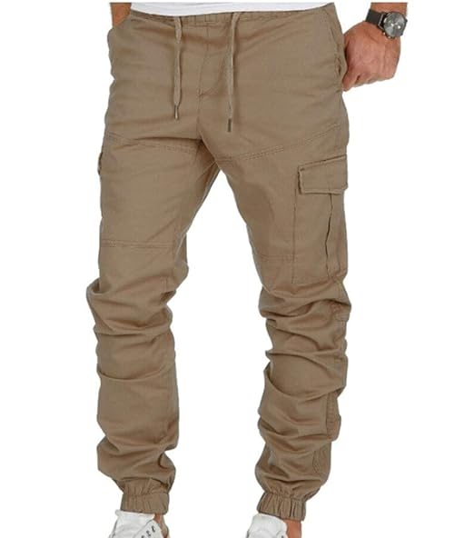 khaki pants with elastic ankles for mens