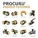 PROCURU 10-Pack 3/4-Inch PushFit Coupling, Push-to-Connect Brass Plumbing Fitting for Copper, PEX, CPVC, PE-RT Pipe (8X1014-10P)