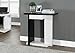 Monarch Specialties Glossy White/Black Hall Console Accent Table, 32-Inch