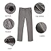 MARKLESS Men Summer Thin Straight Linen Pants Casual Commercial Slim Fit Beach Trousers Gray