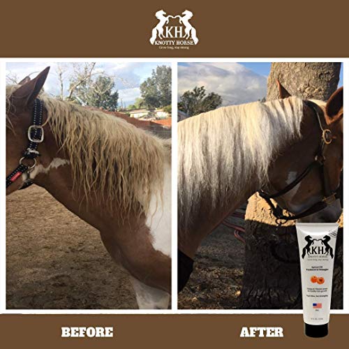 Knotty Horse Apricot Oil Treatment and Detangler for Horses — Detangles and Promotes Healthy Growth, Softness and Shine for Horse Hair — 2 Sizes (1.5 oz and 11 oz) (1.5 oz) - Thumbnail 4