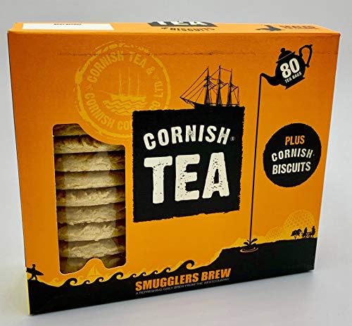 Cornish Tea and Clotted Cream Shortbread Biscuit Gift Set, brown, 450 g (Pack of 1)