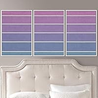 3 Piece Framed Canvas Wall Art Abstract Colorful Cool Geometric Canvas Prints Home Artwork Decoration for Living Room,Bedroom - 16