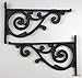 2 Brackets Shelf Braces Iron Patio Garden Ornate