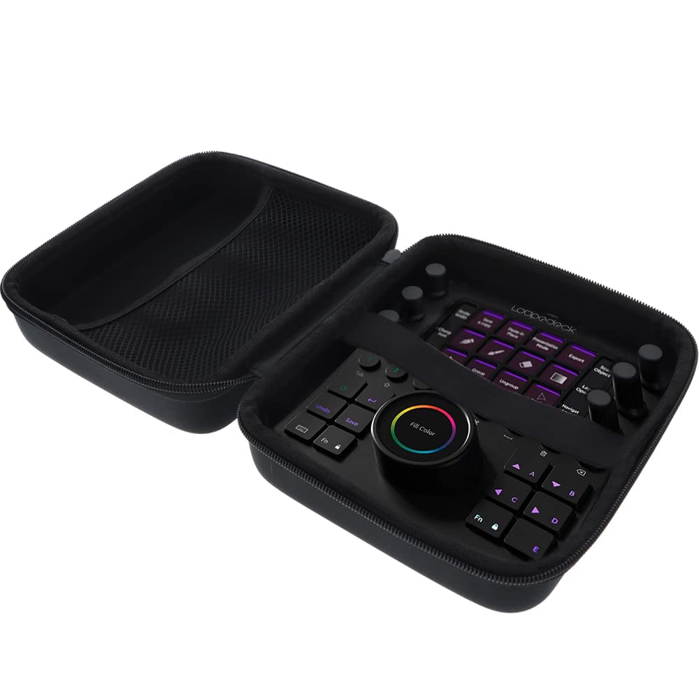 foto-kontor Bag Compatible with Loupedeck Creative Tool Protective Cover Carry Case - Safe Protection for on The go - Black