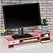 Wood Monitor Stand Riser with Adjustable Storage Organizer Laptop Stand Desk Organizer for Home Study Dorm Office (Pink)thumb 1