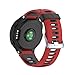 NotoCity Silicone Watch Band Replacement Solft Silicone Strap Compatible Forerunner 230/220/ 235/620/ 630/ 735XT/ Approach S20/ S5/ S6-Red