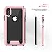 ZIZO ION Series for iPhone X Case Military Grade Drop Tested with Tempered Glass Screen Protector iPhone Xs Case Rose Gold Clear