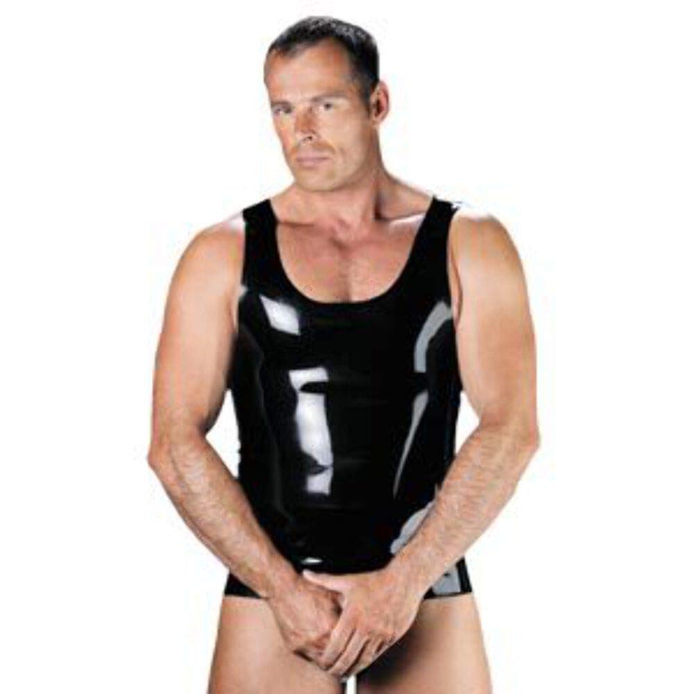 Rimba Latex Play - Men's Briefs with Hollow Penis Tube Black