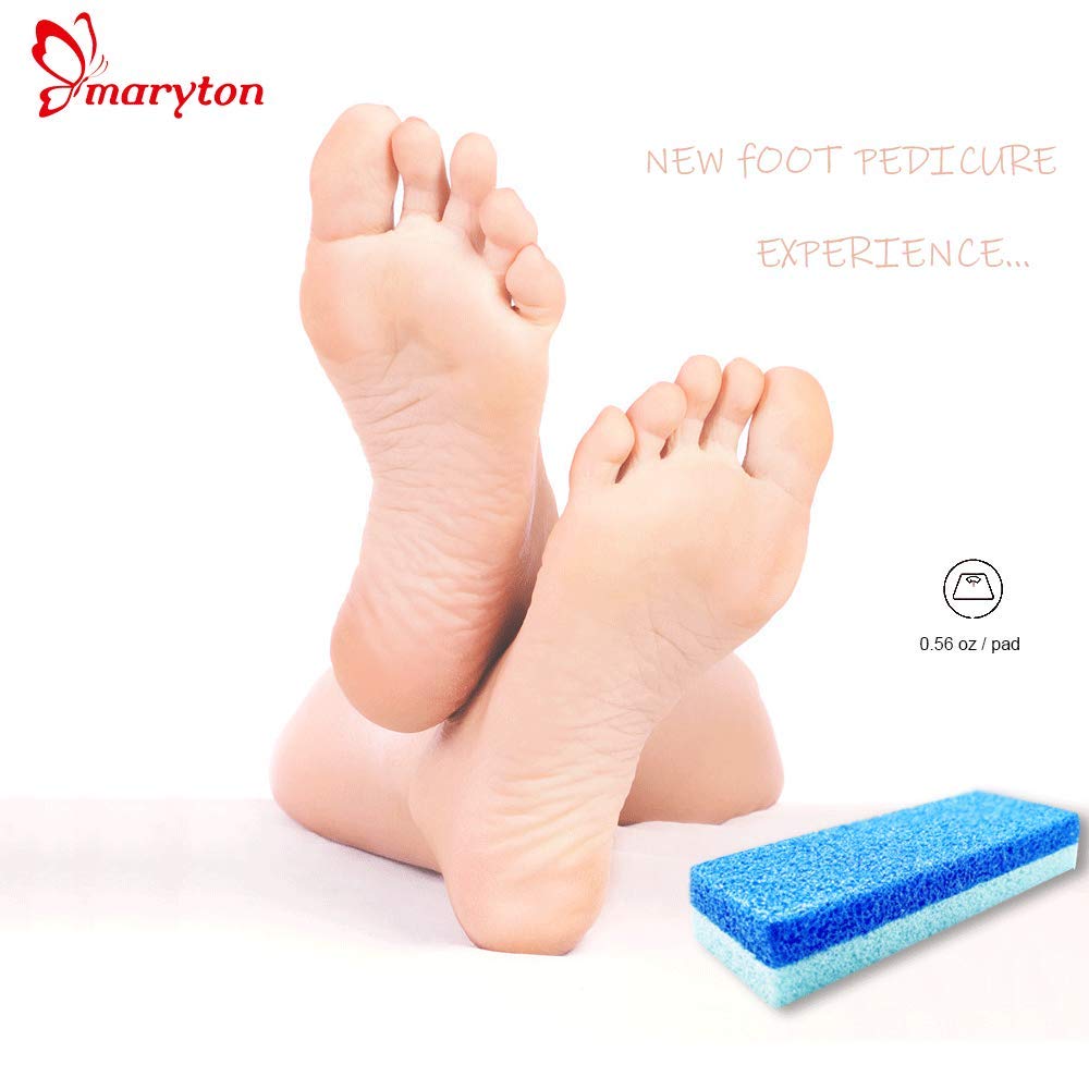 Foot Pumice Stone for Feet Hard Skin Callus Remover and Scrubber (Pack of 4) (Blue): Beauty