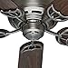 Hunter Fan 52 inch Low Profile Ceiling Fan in Antique Pewter, 5 Blade (Renewed)