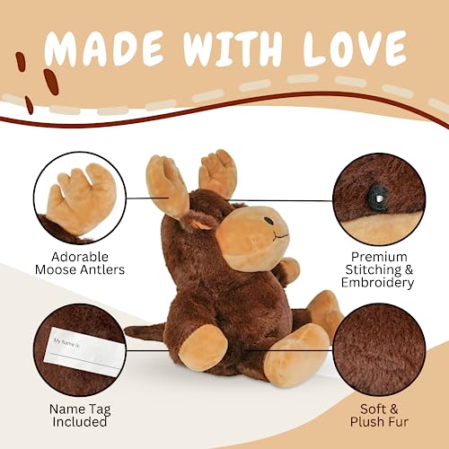 CL Toys and Games 3lbs Weighted Stuffed Animal Moose Cute Stuffed Animal for Children 3+ Years