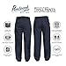 Pembrook Men's Elastic Waist Casual Pants Twill Pants with Zipper and Button - XL - Navy