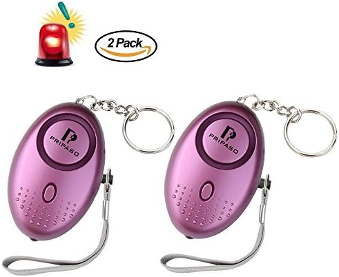Pripaso Personal Alarm 130db Emergency SOS Personal Alarm Selfdefense Device with LED Flashlight Safty Alarm for Woman/ Kids/ Elder/Students Bag Decoration