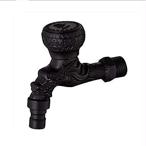 Grifo Grifo tallado Montaje en pared Agua negra Grifo decorativo Grifo