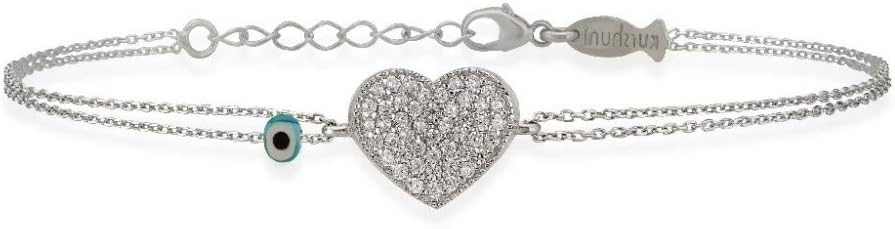 Kurshuni KR107-100SP Women's Bracelet Heart Zirconia Plain