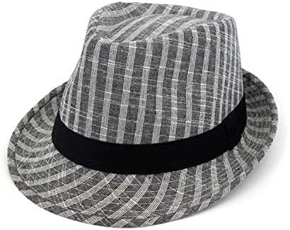 YHQYZZ Summer Beach Sun Hats Sunscreen Cotton Bucket Hat Fashion Handmade Women Men Jazz Hat Beach Fedora Caps Sunhat Men Panama Hats Black 56-58cm
