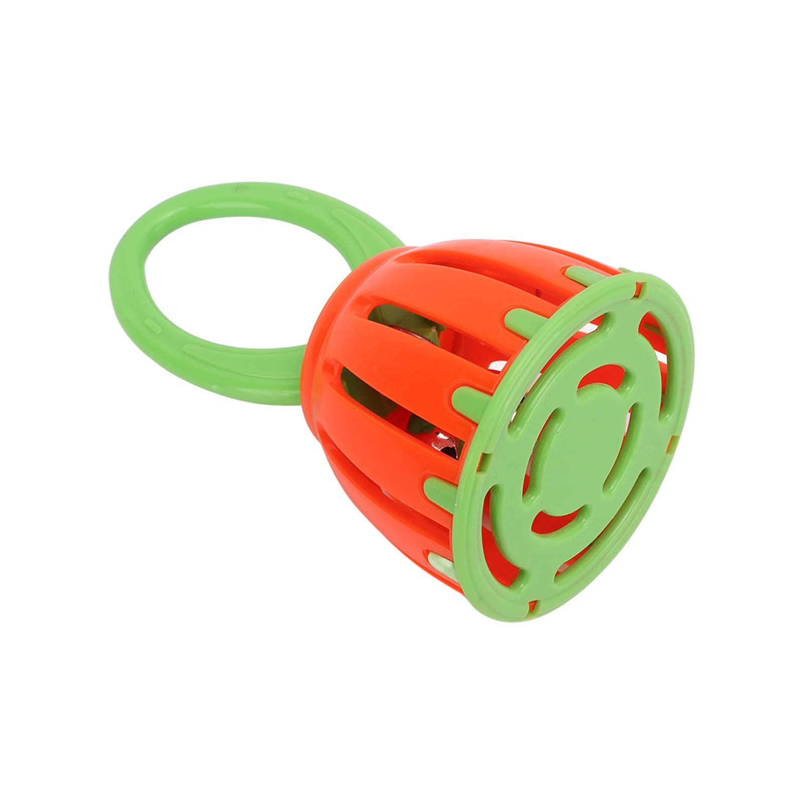 SY-99 Baby Cage Bell Rattle, Safe Smooth Surface Stimulates Visual Development Comfortable Handle Plastic Metal Multicolor for Infants Toddlers Playtime