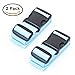 BlueCosto Luggage Straps Suitcase Belts Travel Accessories, 2-Pack, Blue
