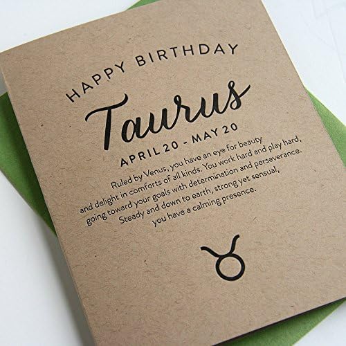 Birthday Card- Taurus- Astrology