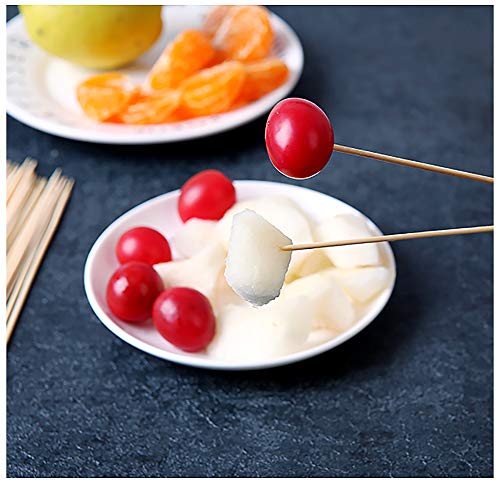 CandyHome Natural Bamboo Skewers for Shish Kabob, BBQ, Appetizer, Vegetables, Cheese, Fruit, Corn and More Food, 6 inch 200 Pcs
