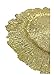 USA Party Flower Elegant Plastic Reef Charger Plate, Set of 6 (GOLD, 13.5 inch)