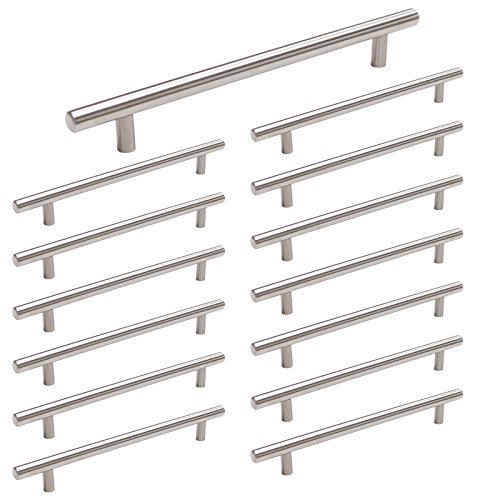 (15 Pack) Drawer Pulls Brushed Nickel Pulls homdiy HD201SN