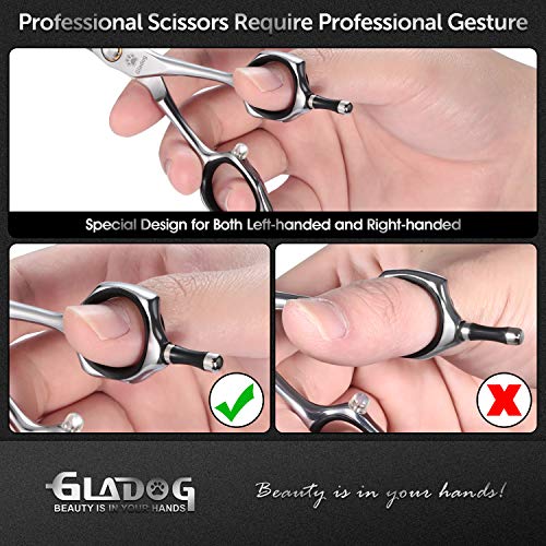 GLADOG Premium Dog Grooming Scissors Set, 4 in 1 Pet Grooming Scissors