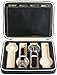 Mantello 8 Slot Leather Portable Travel Watch Case Storage Organizer, Black