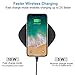 Ceppekyy Wireless Charger, Qi Certified 10W Ultra Slim Wireless Charging Station for All Qi Enabled Phones/Device - Standard for iPhone X / iPhone 8 / 8 Plus, Fast-Charging for Samsung Galaxy S8 / S8+