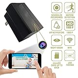 Wireless Hidden Spy Camera USB Charger WiFi Spy Cam with Motion Detection, Night Vision, 1080p, Remote Surveillance, Record Option, Small Secret Nanny Cam Indoor Home Security Covert Camara Espia