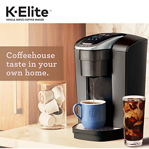 Keurig KElite SingleServe KCup Pod Coffee Maker, Brushed Slate, 12