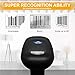 Barcode Scanner, USB Automatic Barcode Scanner, Digital 1D Laser Scanning Bar Code Reader Wired Handheld/Handfree Scanner with USB Cable for POS Supermarket Library Express Company Retail Store