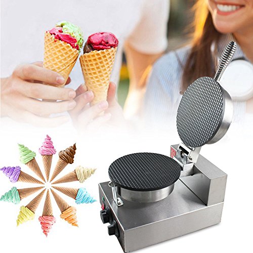 Electric Ice Cream Cone Machine Egg Roll Maker 1250W Nonstick Commercial Baker Pastry Making Baking Tools Electric Egg Roll Ice Cream Cone Maker - Thumbnail 5