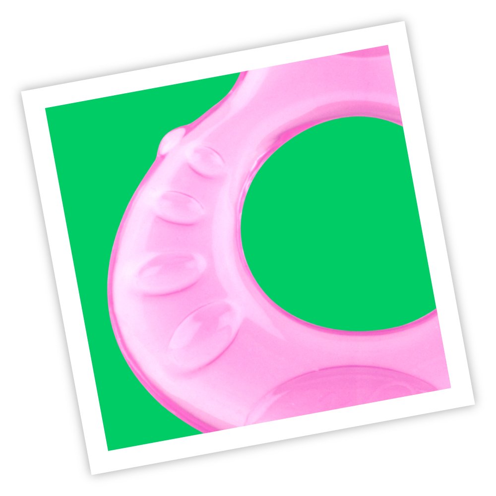 Nuby Silicone Teethe-eez Teether with Bristles, Includes Hygienic Case, Pink : Baby