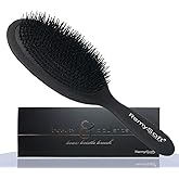 RemySoft Beauty & Opulence Boar Bristle Brush - Safe For Hair Extensions, Weaves and Wigs