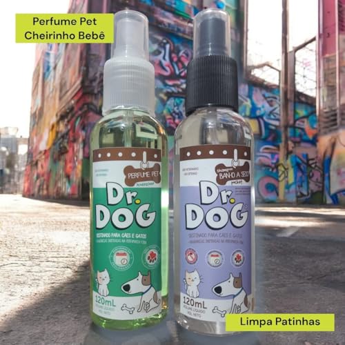 Kit Banho a seco Pet + Perfume cheirinho de bebê, hipoalergênico, Banho Expresso para Cães e Gatos – Limpa, Perfuma e Hidrata, Sem Enxágue (Banho a seco Pet 120ml)