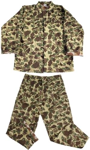 WW2 Duck Hunter Camo Jackets Vintage Men HBT Cotton Coats WWII US
