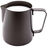 Met Lux 12 oz Black Stainless Steel Milk Pitcher - 3