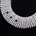 Luxury Sparkling Silver Plated Crystal Rhinestone Belt Woman Waistband