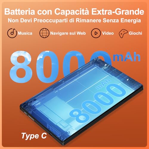 Android Tablet 15, 10 Inches, [30GB RAM 128GB ROM]+TF 2TB Expandable, 8000mAh, WIFI 5G/ BT5.0/ OTG, Widevine L1, Face ID, Tablets Metal Body with Mouse, Keyboard, Protective Case, Black