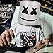 molezu Top 10 DJs Marshmello Helmet Music Festival Marshmallow Head Mask Halloween Costume Party Latex Mask White