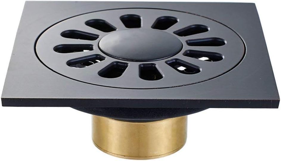 MARGUERAS 1PCS Black bronze copper material square deodorant floor drain (Type 4)