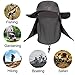 Sun Cap Fishing Hat for Men Women, Sun Hat Wide Brim, Boonie Hat Deep Grey