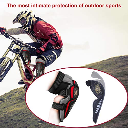 image for Ridbiker 1 Pair of Movable Knee Shin Guard Pads Breathable Adjustable 