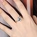 GULICX Jewelry Trendy Rings Light Blue Crystal Rhinestone Ring Gold Tone Finger Ring Size 7,8,9,10