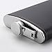 YWQ Flask for Liquor and Funnel,8 Oz Leak Proof Stainless Steel Pocket Hip Flask with Black Leather Cover for Discrete Shot Drinking of Alcohol, Whiskey, Rum and Vodka, Gift for Men