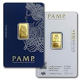 PAMP Suisse 2.5 Gram Gold bar w/Assay (Types Vary)