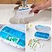Moisture Proof Travel Pill Organizer Holder, Qtimal 2 Pack Portable Pill Box Case, 6 Separate Compartments for Medication and Supplements, Bonus 1 Airtight Keychain Pill Container