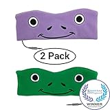 CozyPhones Kids Headphones Twin-Pack  (2PCS) Green and Purple Froggy Combo - Children's Volume Limited Earphones for Home and Travel  VALUE PACK